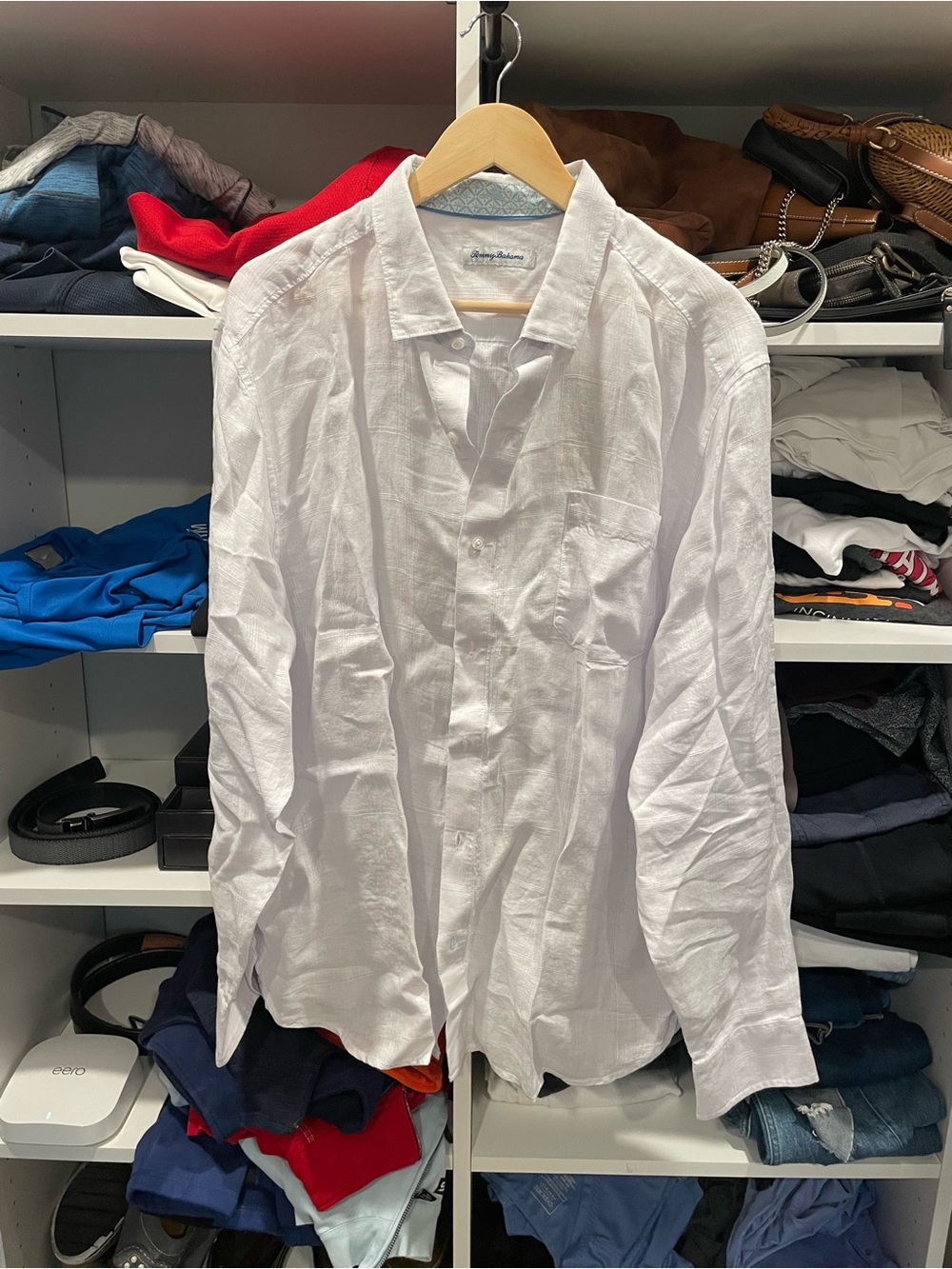 Tommy Bahama White Linen Button-Down Shirt